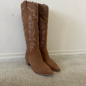 Dolce Vita Brown Heeled Cowboy Boots